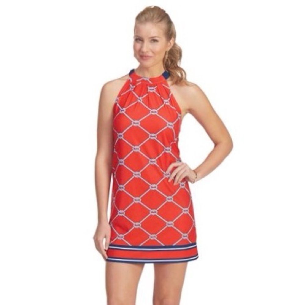Mud Pie Nautical Rope Printed Halter Style Dress L 12-14